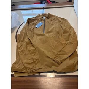 VRST Mens Golf Woven 1/4 Zip Pullover Brown Spice MVG3001 XL NWT